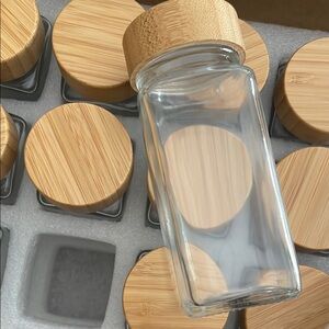 Bamboo Lid Glass Jars Set